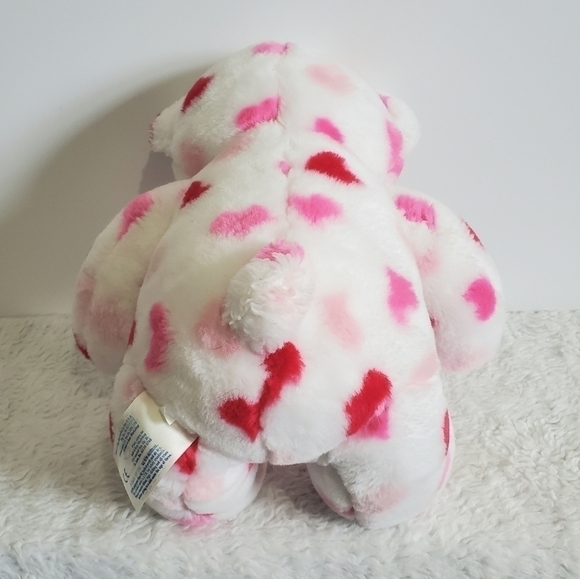 Build A Bear Valentine Hearts White Red Pink Teddy Bear - Picture 7 of 13